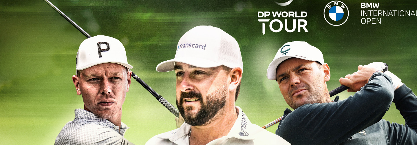 Lokalmatador Stephan Jäger aus München (Foto, Mitte) geht erstmals seit 2021 wieder an den Start. Auch Matti Schmid (links), in der Weltrangliste aktuell Deutschlands bester Golfer, und der zweimalige Major-Sieger Martin Kaymer (rechts) haben bereits zugesagt.
