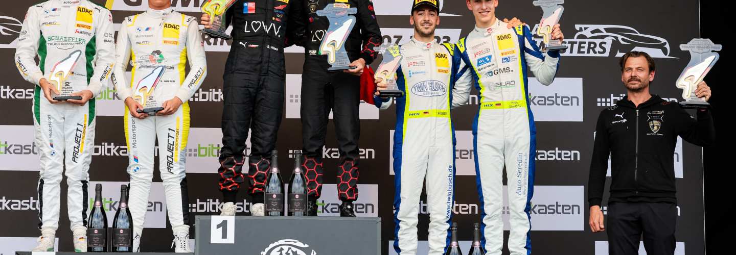 Das Podium vom Sonntagsrennen am Nürburgring