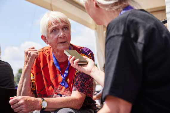 Marianne Buggenhagen beim Interview