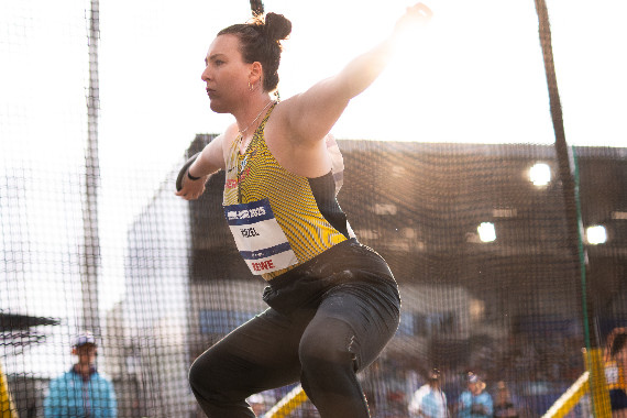 Antonia Kinzel (HS Mannheim) mit Bronze im Diskuswurf