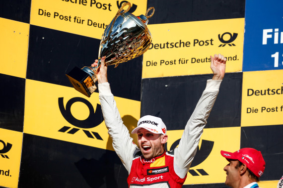 Für René Rast der schönste Moment: sein erster DTM-Titel in der Saison 2017