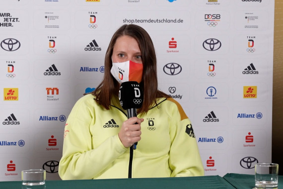 Auf der Fahnenträger-PK hat DOSB-Vizepräsidentin Miriam Welte u.a. über die Wahl und ihre Erinnerungen an vergangene Eröffnungsfeiern gesprochen.