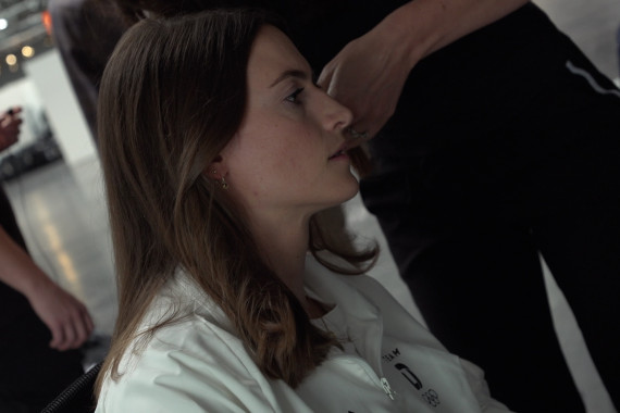 Schnittbilder zur Einkleidung von Team Deutschland unter anderem mit Kanu-Olympiasiegerin Ricarda Funk