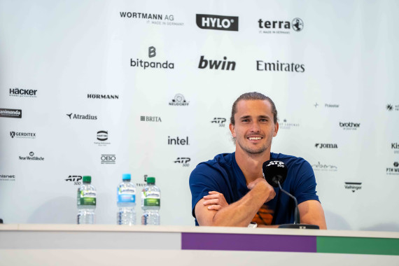 Alexander Zverev in der Pressekonferenz