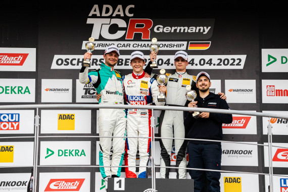 Das Podium der ADAC TCR Germany