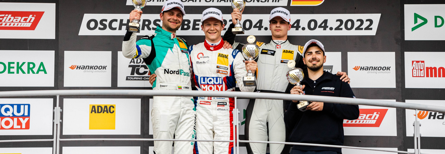 Das Podium der ADAC TCR Germany