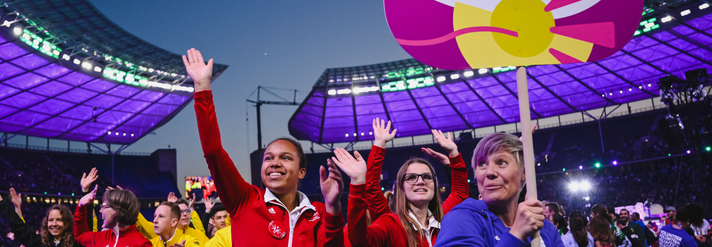 Einzug der Delegation von SO Deutschland bei der Athletenparade