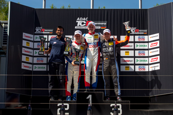 Das Podium der ADAC TCR Germany auf dem Salzburgring