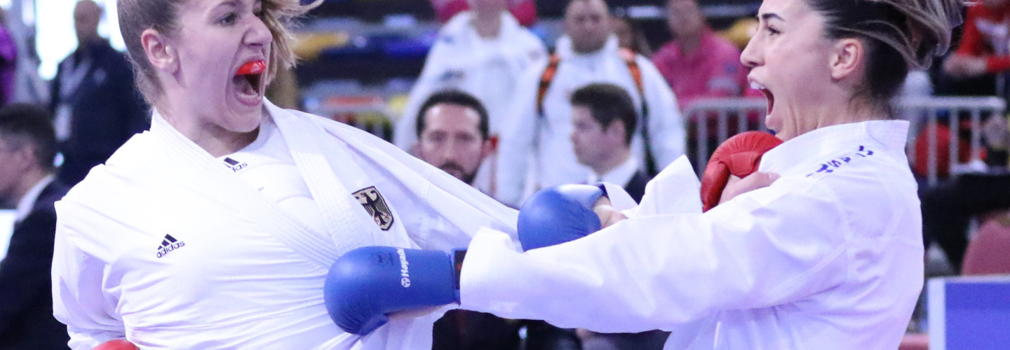 Johanna Kneer (links) bei der diesjährigen Europameisterschaft im spanischen Guadalajara.