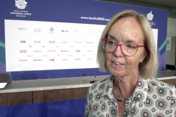 Christiane Krajewski, Präsidentin Special Olympics Deutschland, blickt u. a. auf die Special Olympics Nationalen Spiele Berlin 2022 zurück und gibt einen Ausblick auf die World Games Berlin 2023.