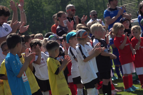 Schnittbilder zum Abschluss der Kinder-Fußballtour von Volkswagen und dem DFB auf dem Campus in Frankfurt am Main.